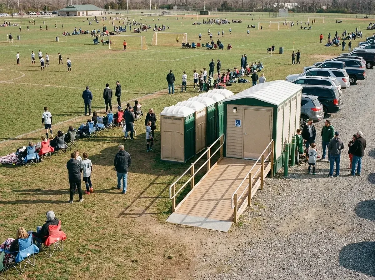 Portable Toilet Rentals — specialist at work